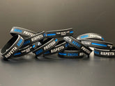 Thin Blue Line - Onora Rispetta Servi Proteggi - Braccialetto Silicone